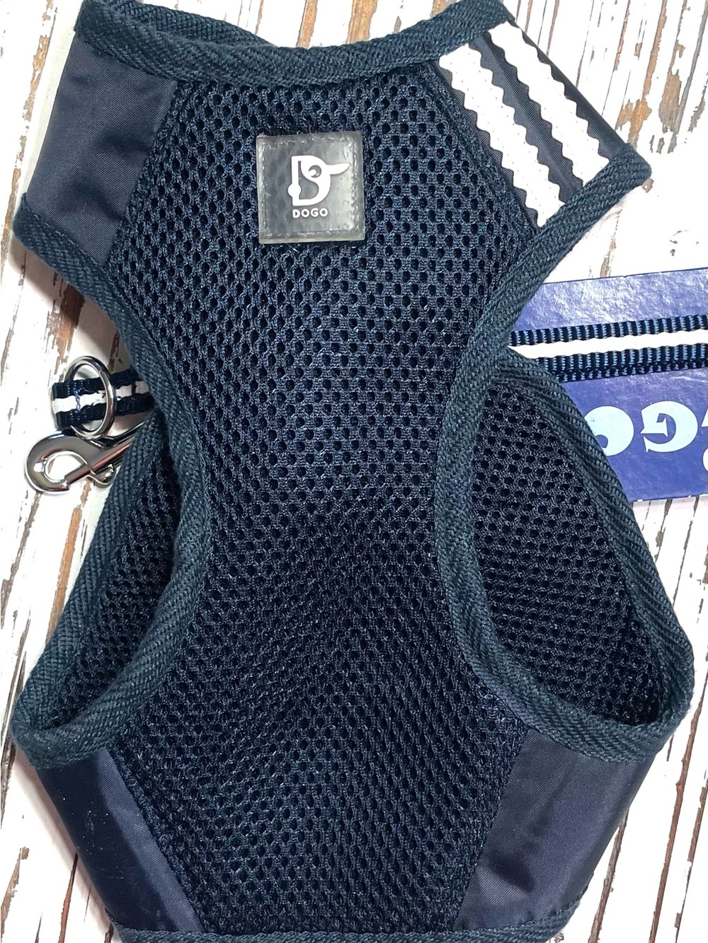 Easy Go  Navy Mesh Dog Harness with Matching Leash Large